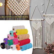 Macrame Corda 3mmx100m,Filato Macrame Cotone,Fatta a Mano Corda Macramé, Filato Macrame Naturale per DIY Maglieria Artigianale