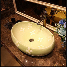 Lavabo da appoggio per lavabo da bagno in ceramica Lavabo da appoggio ovale in ceramica (59x40x19cm) Lavandini bagno