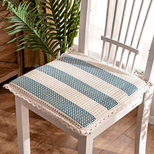 XHNXHN Cuscini per sedie Quadrati Traspiranti, Cuscini per sedili in Pizzo Sgabello da Esterno per Interni Cuscini per sedie da Pranzo Antiscivolo Imbottiti universali Blu B 40x40cm (16x16In)
