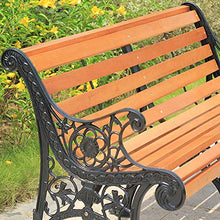 59in terrazza panchina parco giardino lounge chair, panchina da esterno 3 posti cortile in ghisa sedile in metallo, sedia portico anticorrosivo resistente agli agenti atmosferici Mobili per ponte /