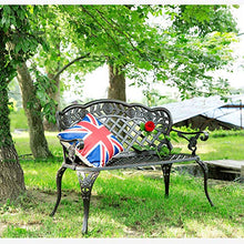 outdoor product Panche da Giardino per terrazza panchine Decorative retrò, Panca in Alluminio con Schienale e braccioli, Sedia a Sdraio per Balcone all'aperto, Adatto per Prato, Veranda