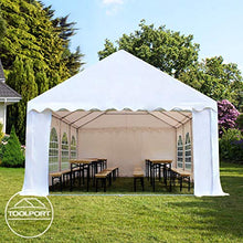 TOOLPORT 3x6 mTendone per Feste Premium PVC Bianco 100% Impermeabile Gazebo da Giardino Tendone da Esterno Tenda Party