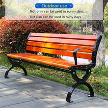QHW Panchina del Parco, panchina in Legno massello per Il Tempo Libero per 2-3 Persone, Sedia da Giardino con Schienale, Resistente alle intemperie, Portata 300 kg (120/150 cm)