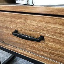 Comodino HAIZHEN retrò in Stile Industriale, Legno in Ferro battuto con cassetti e ripiano
