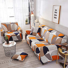 Morbuy Copridivano, Stampa Geometrica della creatività Elasticizzato Fodera Copridivani Universale per Divano con Corda Fissa Sofa Protettore Copertura Divano Antiscivolo (3 posti,Geometrico)