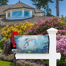 Delfini Sirena Pesce Colorato Animale Subacqueo Mondo Mailbox Copre Magnetico Giardino Cantiere Casa Decor Dimensioni Standard 53,3 cm x 45,7 cm