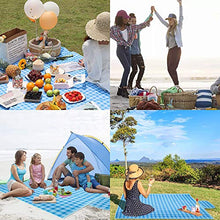 STKASE® Coperta da Picnic,Coperta Telo Picnic Impermeabile Grande Pieghevole Portable Tre Strati Picnic Stuoie per Spiaggia Campeggio Giardino, Cotone e PEVA,145 * 200CM