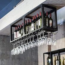 Leifeng Tower Classico Wine Rack Materiale Ferro Battuto attaccatura del Supporto Ambiente Coppa Hanging Porta Bicchiere Calice Wine Rack Rack (Color : Black)