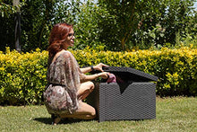 TOOMAX Tavolino Olimpia Large Box, da esterni in plastica riciclata, Art. 596, dim. cm 76x59x45h, colore Antracite