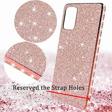 TYWZ Luccichio Cover per Samsung Galaxy S21,Diamante Bling Strass Cover Ragazza Cristallo Luminosa Silicone Brillantini Custodia Case per Dona-Oro Rosa