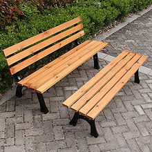 GaoF Panchine in ghisa per Cortile Esterno, Panca da Giardino per Esterni in Legno massello Anti corrosivo, Panchine per Portico per mobili da Esterno, Carico 660 libbre/ospitare 2-4 Persone