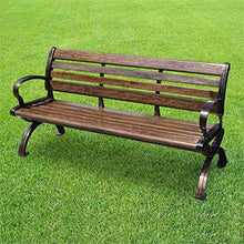 ZXF- Sedia da Parco con Schienale per Esterni, Panchina per Il Tempo Libero per La Protezione Ambientale, Legno Antisettico/Legno di Plastica, Sedia A Pedale in Alluminio Pressofuso