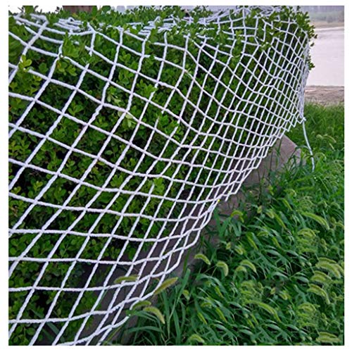 Rete Di Corda Bianca, Rete Di Sicurezza Esterna Rete Di Protezione Anticaduta Adatta for Abbellimento Del Giardino Balcone Decorativo Scale Ringhiera Esterna Isolamento Domestico Maglia Tessuta Amaca