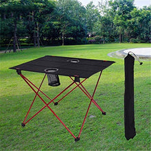 Tavolo da picnic all'aperto Tavolo pieghevole ultraleggero con portabicchieri, Campo portatile in alluminio Picnic Pieghevole Scrivania con sacchetto di trasporto, ottimo per viaggi all'aperto BBQ Esc