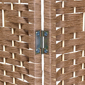 Relaxdays 10020068_126 Divisorio/Paravento, Legno, Naturale, 2x180x179 cm