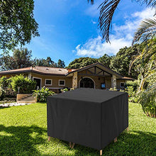 AKEfit Rattan Cube Set Cover, 420D Oxford Fabric Garden Cover per mobili, Cube, 4 posti (123 x 123 x 74cm)
