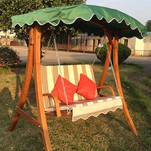 AIMCAE Dondolo da Esterno in Legno, con Dondolo Portico a baldacchino, Struttura in Legno 2 posti, per Giardino Patio
