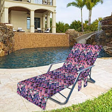 Copertura pieghevole per sedia da spiaggia con anguria per piscina, lounge e chaise, con tasche laterali, per piscina, hotel, giardino, crociera, 75 x 210 cm