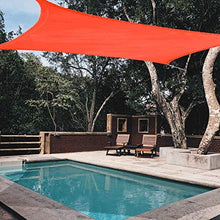 Aibingbao Vele Parasole da Giardino 2x3.5m Rettangolo Tende da Sole a Vela Telo da Sole in HDPE Protezione Solare, Utilizzabile per Giardino Balcone Terrazza, Arancione