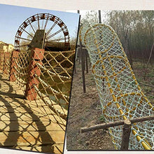 WEIFAN Reti per Scale anticaduta - Rete di Sicurezza per Bambini, Animali Domestici, Supporto per Piante, carico, carico da Arrampicata con Bastone di Legno Doppia Rete per Amaca Altalena per Esterni