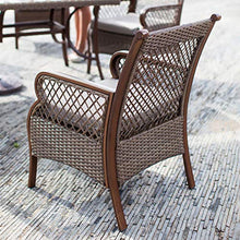 Set di Mobili da Giardino per Esterni, 5 Pezzi per La Casa Set di Conversazioni per Sedie di Vimini Set per Tutte Le Stagioni Combinazione di Mobili in Legno da Giardino in Rattan da Giardino
