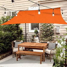 Aibingbao Vele Parasole da Giardino 2x3.5m Rettangolo Tende da Sole a Vela Telo da Sole in HDPE Protezione Solare, Utilizzabile per Giardino Balcone Terrazza, Arancione