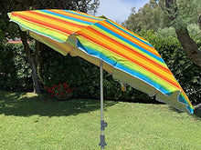 MLI Ombrellone a 8 Stecche da Giardino o Spiaggia da 220 cm Deluxe Con Sacca Inclusa Fantasia Tipo A 96515DELA, Regolabile in Altezza, con Sfiatatoio e Palo con Punta a Vite