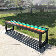Panca da esterno per panchina da giardino Park, Terrazza panche di legno, sedie a sdraio patio per 2-3 persone, Sedia da veranda resistente alle intemperie Mobili da balcone/sdraio