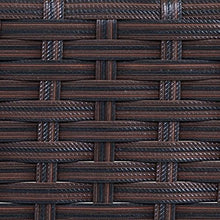 Mendler Serie Halden per l'esterno Divano Sofa 2 posti polyrattan Marrone con Cuscino Verde