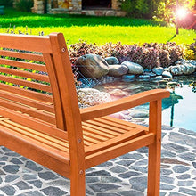 Panca del parco, panca del balcone, panca, panca in legno, panca da giardino, due posti, può sopportare 320 kg,Wood color