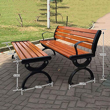 Terrazza Con Giardino Panchina Panchina da Esterno,Sedile Per Balcone Cortile Con Schienale E Braccioli,Struttura In Metallo E Protezione Dalla Corrosione Panchina In Legno Massello,Per Portici, Pra