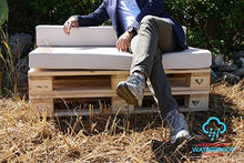 Arketicom Cuscino per Pallet Seduta Divano per Giardini ed Esterni Idrorepellente Sfoderabile 003 Grigio Beige 120x80 x10