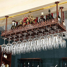lanying Portabicchieri da soffitto per Vino Rosso Portabottiglie da soffitto portabottiglie da Vino portabottiglie da Parete portabottiglie a Parete-Bronzo_120 * 35 cm