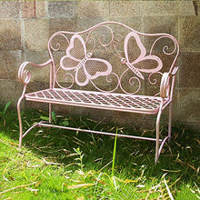 Creative LDF Panchine da Giardino, Vecchie Sedie in Metallo per Esterni in Ferro Battuto, Piccole Sedie Doppie per Balconi, Patio E Cortili, Parchi, Mobili da Giardino, 112x100x46cm