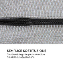 blumfeldt Theia - Rivestimento, Materiale: 100% Poliestere Tessuto 220 g/m², Idrorepellente, Adatto per Il Lavaggio a Mano, Set di Accessori 8 Pezzi, Grigio Chiaro Screziato