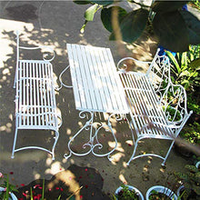 Sedile Per Terrazza All'aperto da Giardino Con Panchina da Giardino, Panchina In Metallo Durevole,Semplice Combinazione di Tavolo da Balcone E Sedia da Caffetteria,Per Veranda /Panchina D'ingresso