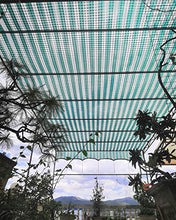 Yeanee Rete Ombreggiante 85%,Ombra Tende,Telo di Protezione Rivestimento per balconi Giardino,Strisce Bianche e Verdi,2x3m 2x5m 3x5m 3x8m 4x6m 4x10m 4x12m 5x6m 5x8m 6x6m 10x20m
