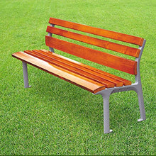 Sedie da giardino in stile europeo, panchine da terrazza all'aperto, Panca da esterno in legno anticorrosivo con schienale, Può ospitare 2-3 persone / forte capacità portante / facile da pulire