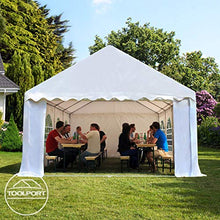 TOOLPORT 3x6 mTendone per Feste Premium PVC Bianco 100% Impermeabile Gazebo da Giardino Tendone da Esterno Tenda Party
