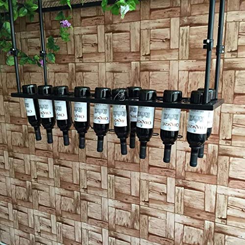 DJSMjbj - Portabicchieri in ferro battuto da appendere al soffitto, supporto per vino, facile da installare, 100*25c