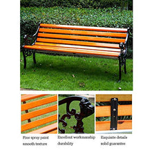 Panchina da giardino Panchina da esterno, Panchina da terrazza da esterno con braccioli e schienale, Panchina da parco con struttura in metallo e sedili in legno massello resistente alla corrosione,