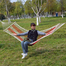 LHAHGLY Camping Hammock 190x80 cm Campeggio all'aperto Amaca Amaca Cotone Corda AW Swing Letto Appeso Giardino Patio Max Carico 100KG Amaca Portatile Sedia pigra Support hamac Bois
