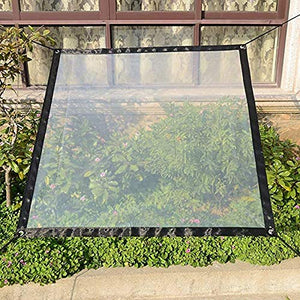 SHIJINHAO Telo Impermeabile Esterno,Plastic Foro Dell'occhio Impermeabile Antivento Incatramata Addensare Avvolto Bordo Pieghevole Chiaro Tarp con Metallo for Auto Vegetazione, 28 Formati