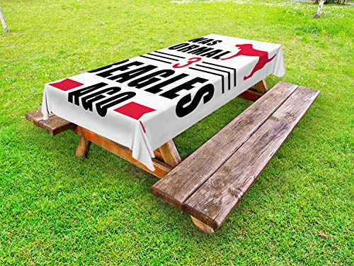 ABAKUHAUS Beagle Tovaglia da Esterno, Dog Lover Motto Affetto, Tovaglia da Picnic Lavabile Decorativa, 145 cm x 210 cm, Dark Pink Charcoal Grey