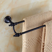 Weare Home - Portasciugamani in Ottone Anticato, Effetto Bronzo, Montaggio a Parete, con Fori in Stile retrò, Lunghezza 62 cm