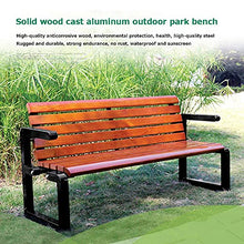 GaoF Panchine per Il Tempo Libero da Esterno, panchine da Giardino Resistenti alle intemperie in ghisa e Legno massello, panchine da 2-4 posti con braccioli Schienale, panchine Decorative