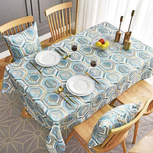 WSJIABIN Decorazioni per la casa Tovaglia Tavolo da tè Tessuto Blu Geometrico Rivestimento Tavolo da Pranzo Europeo Soggiorno Tovaglia Impermeabile Tovaglia