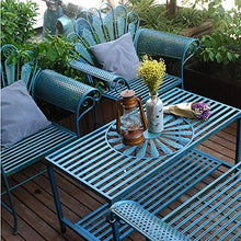 UWY Panchina da Giardino per Esterni, panchina da Giardino in Metallo con Schienale e braccioli, Tavolo da Balcone e Sedia, Combinazione di sedie da Giardino, Decorazione per Il Tempo Libero, do