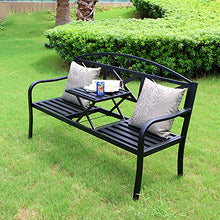 Panchine Da Balcone All'aperto, Panchine Da Terrazza Con Tavolini Regolabili, Panchine In Metallo Pressofuso Per Il Tempo Libero, Adatte Per Balcone / Veranda / Ponte (con Cuscini E Cuscini)