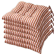 Hanhan, set di 6 cuscini imbottiti per sedia da pranzo, sedie da cucina, giardino, con cinghie, 45 x 45 cm, lavabili, viola